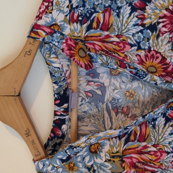 Laura Scott Petite Women's Size XLP Floral print Long Sleeve Shirt - Picture 5 of 12